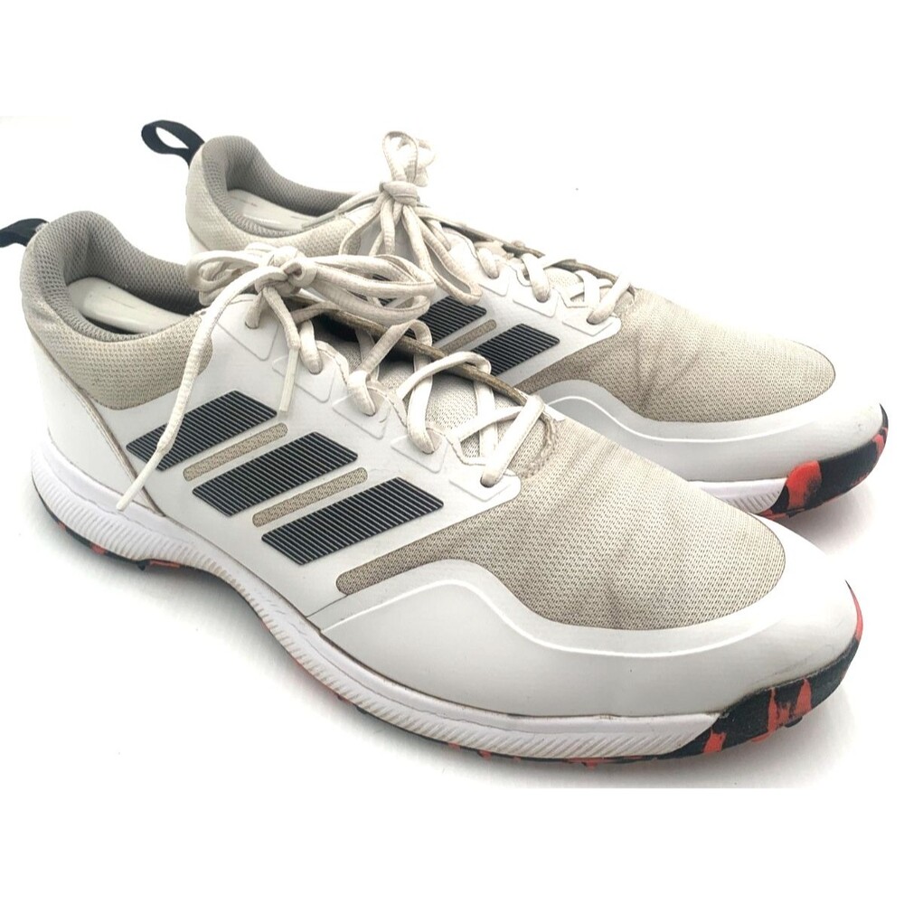Adidas Tech Response SL 3.0 Men’s Golf Shoe White Black Orange Spikeless Sz 11.5